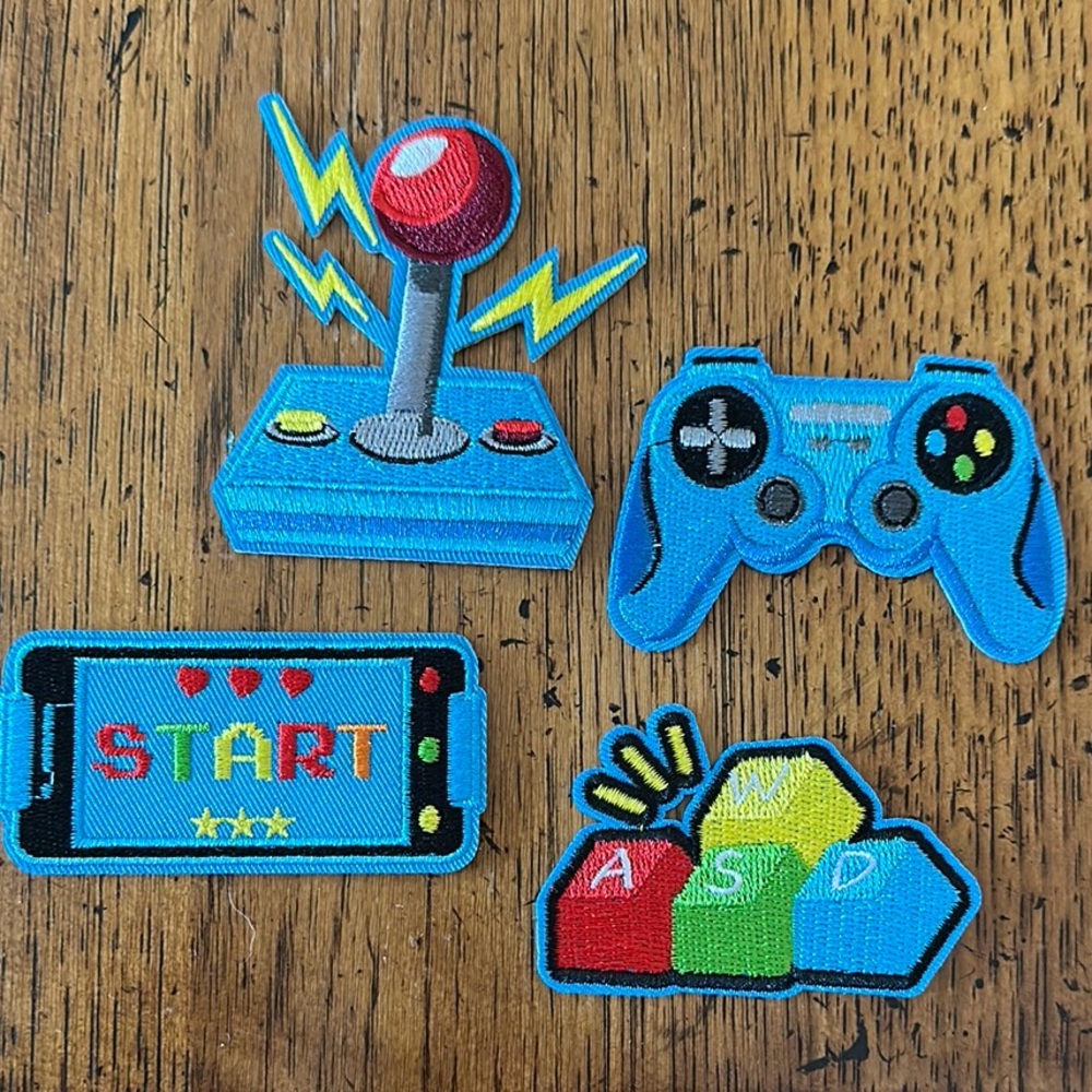 Colorful Gaming Patches Set 4 pieces